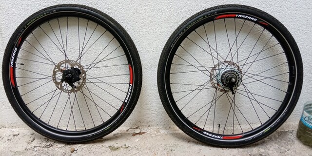 Shimano 27.5 × 2.00 çift set komple . elektrikli için .