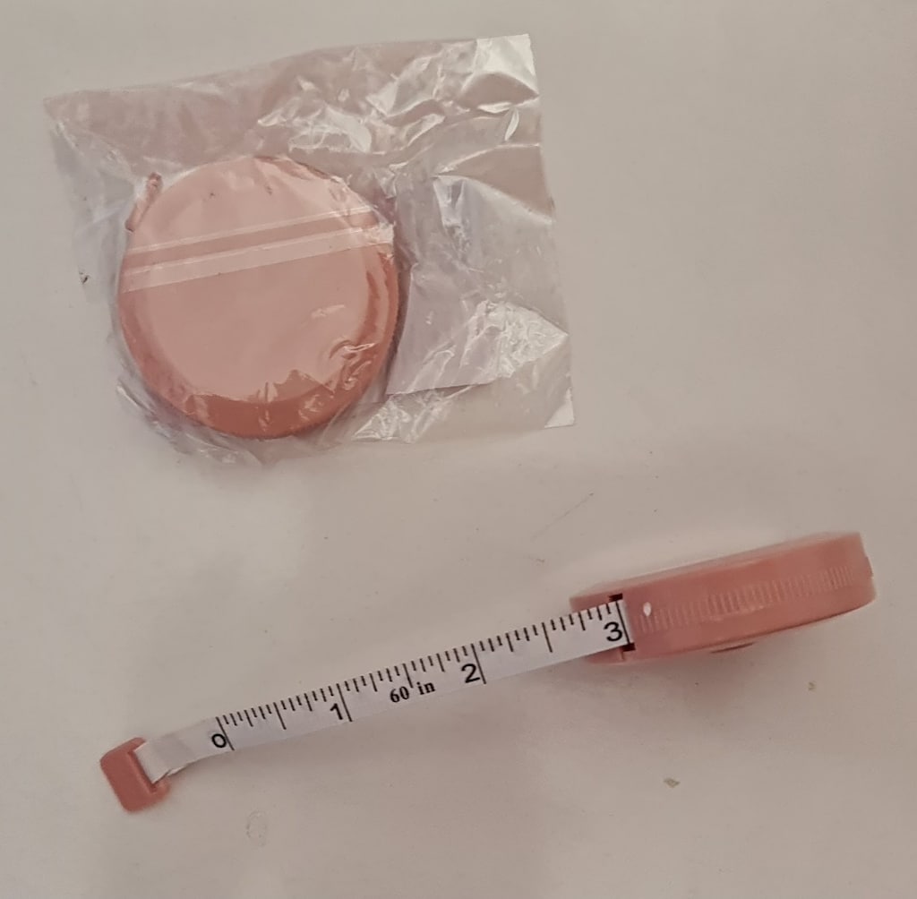 1,5 m. Otomatik sargılı mezura. Dikiş ve terzilik cetveli. PEMBE. - 7