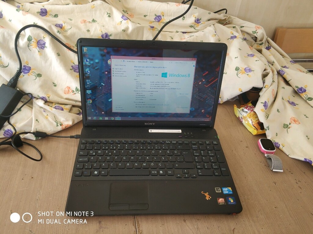 Sony vaio i3 işlemci 6 GB Bluetooth kozmetik sıfır ayarında temiz lapt - 9