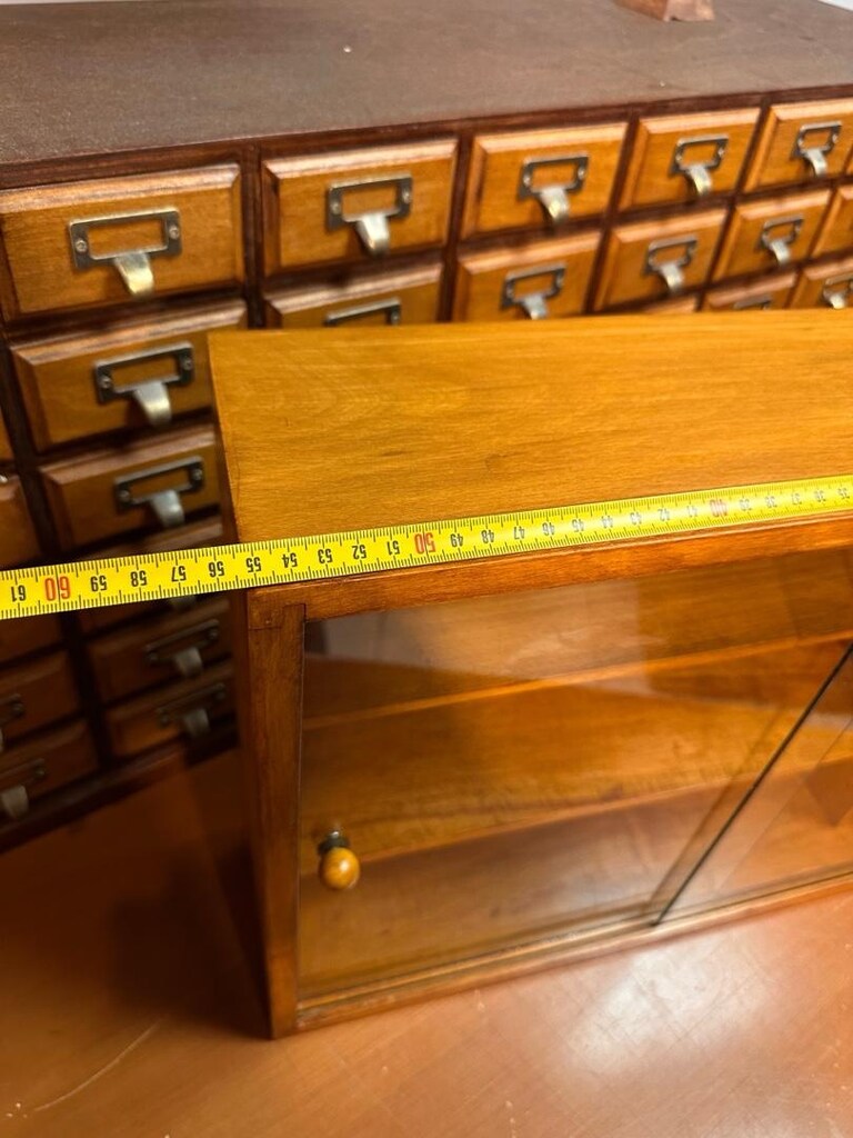 Ahşap vintage ecza dolabı - 8