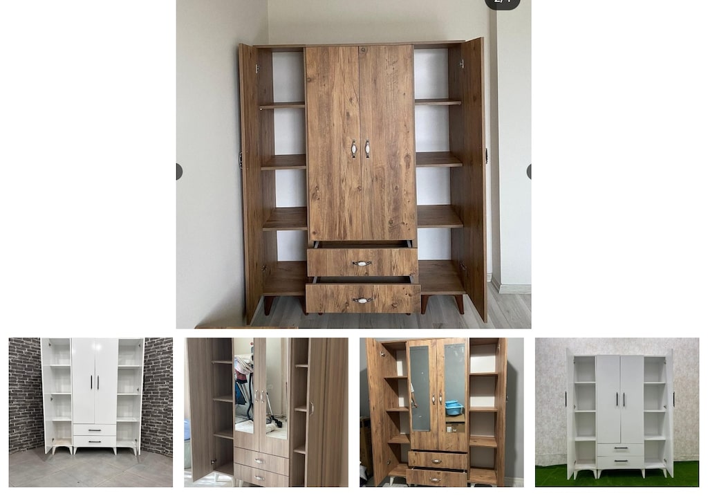 4 kapaklı elbise dolabı walxgiwlvg - 2