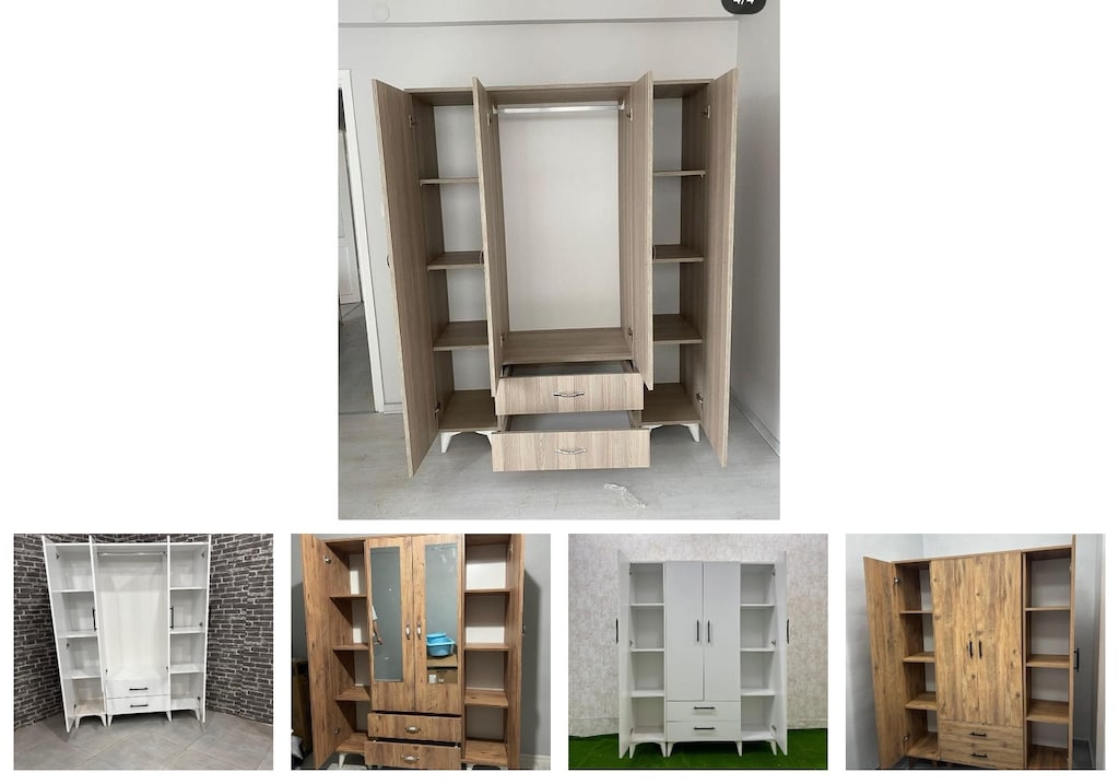 4 kapaklı elbise dolabı lutxqfttgi - 2