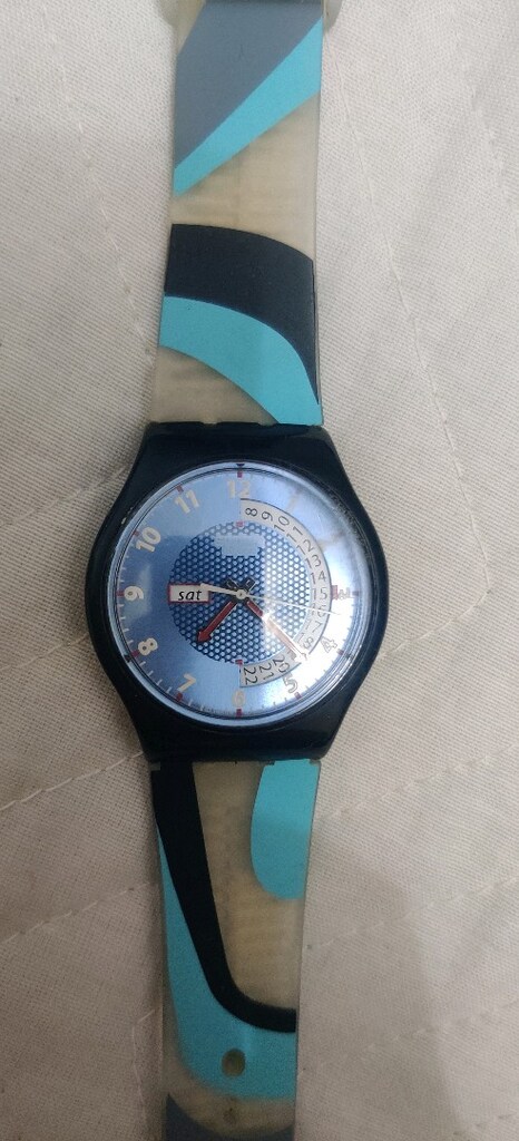 RETRO SWATCH 2005'lerden. KUVARS GÜN-DATE SAAT. - 7