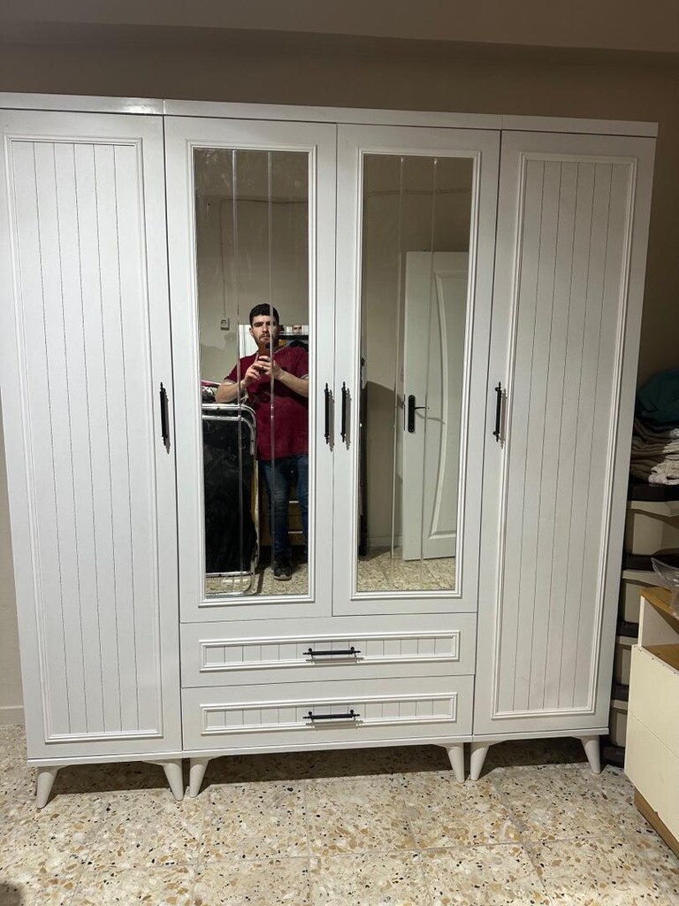 ultra lüks 4 kapaklı 180cm dolap sıfır ürün adrese teslim kapıda ödeme - 9