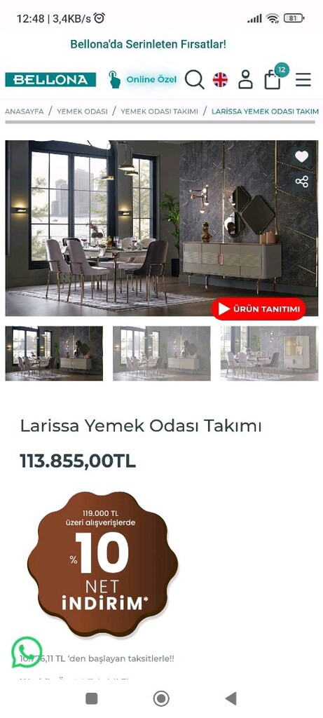 SON FIRSAT LARİSSA KOLTUK TAKIMI VE YEMEK ODASI TAKIMI - 2