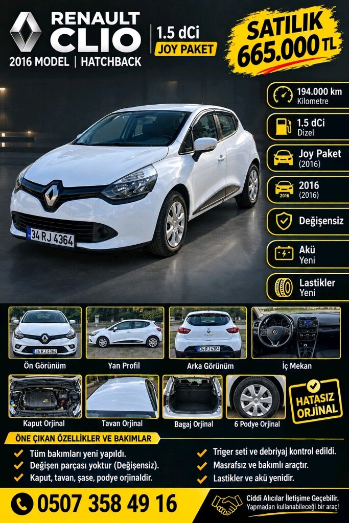 öğretmenden temiz clio 4 2016 model - 3