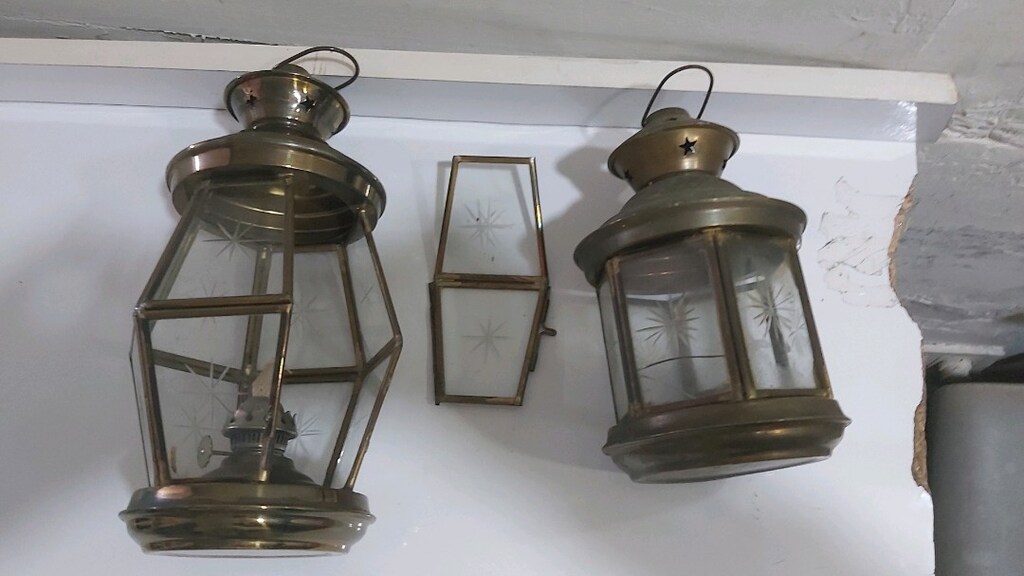 Antika 2 adet gaz lambası princ - 12