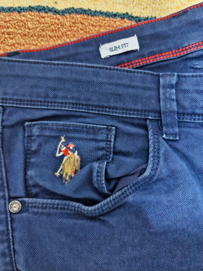 U.S. Polo Assn. 34 Beden Slim Fit Lacivert Erkek Pantolon - 5