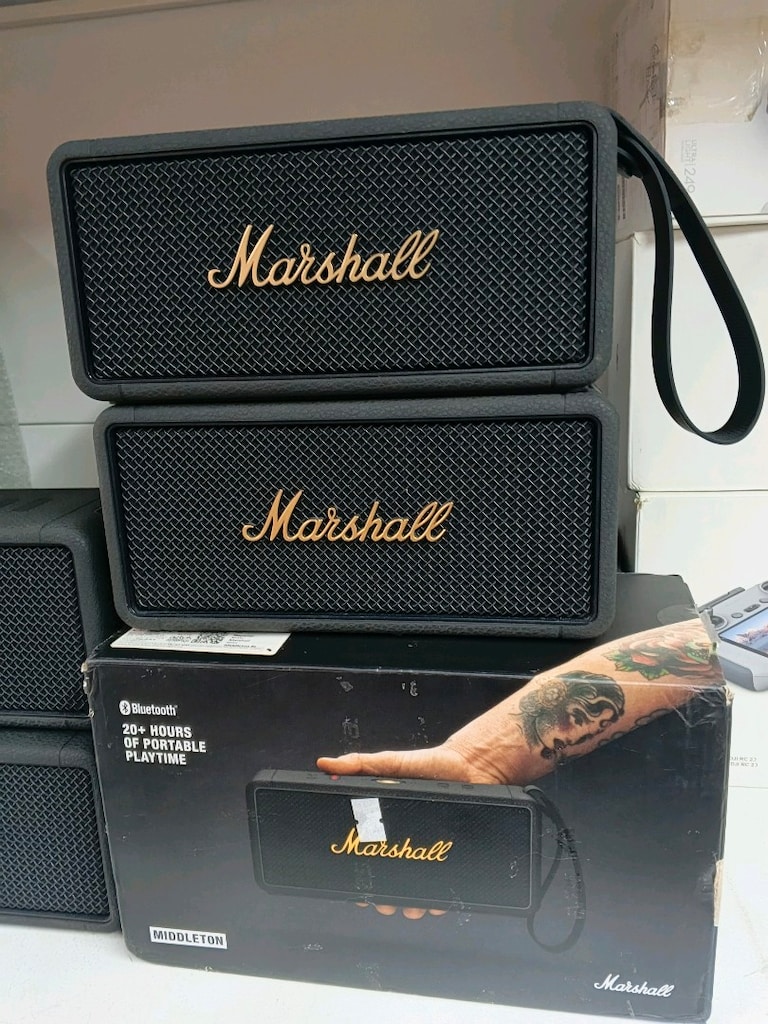 Marshall Middleton Bluetooth Hoparlör 20 saat 60w Yüksek Stereo Ses - 5