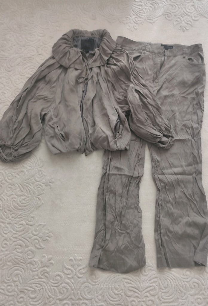 ZARA TENCEL TAKIM bomber ceket pantolon L XL İpekyol vakko mango - 5