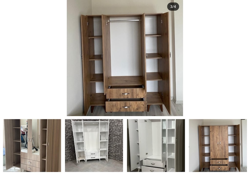 4 kapaklı elbise dolabı zagmjztrje - 2