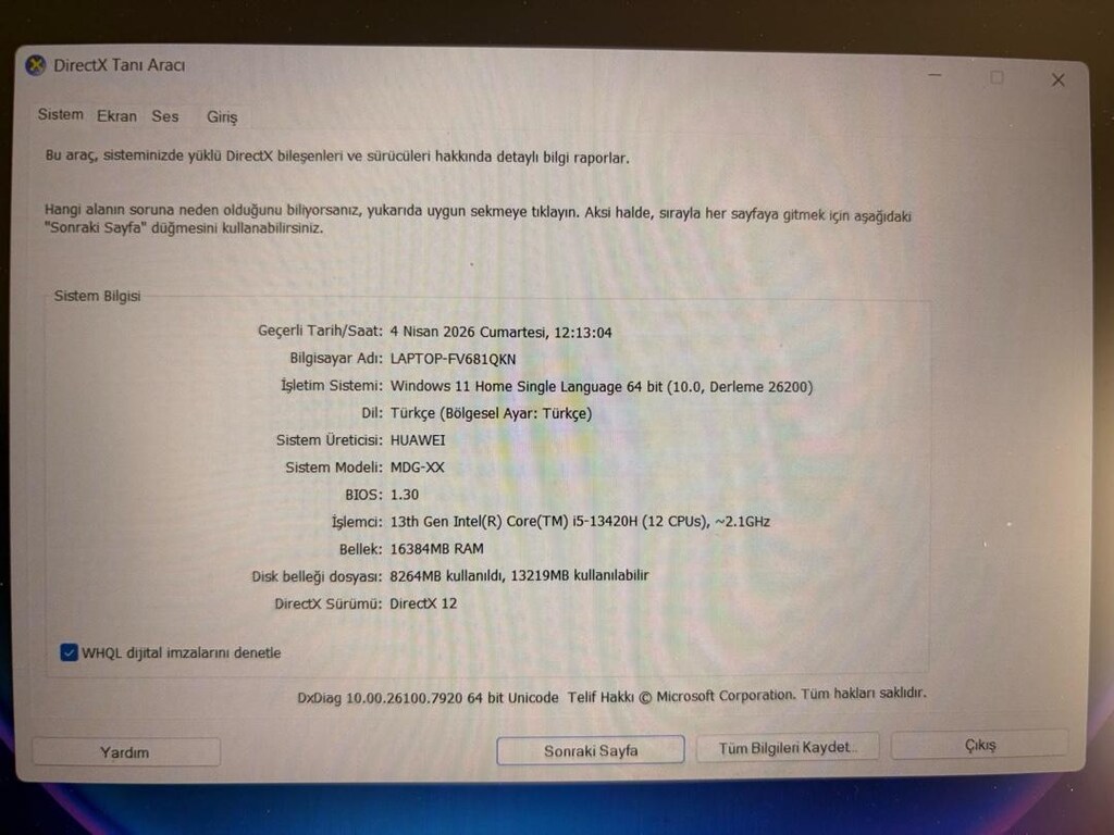 Huawei MateBook D14 i5 16GB 512SSD Garantili Sıfırdan Farksız - 6