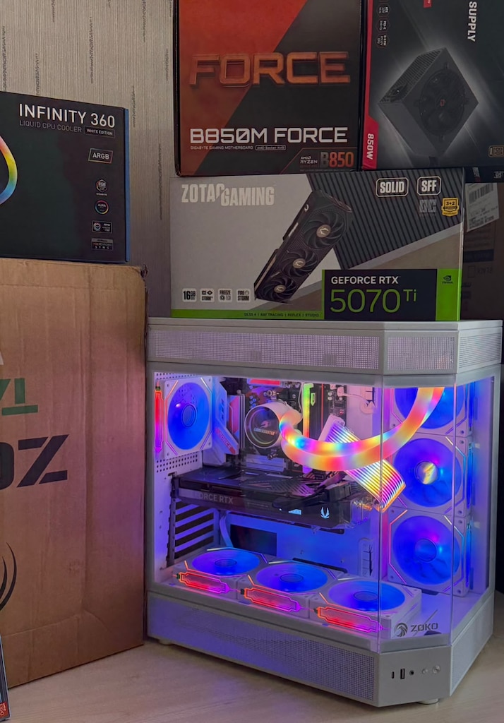 RYZEN9 9900X-RTX 5070Tİ SIFIR GARANTİLİ ÜST DÜZEY MASAÜSTÜ SİSTEM - 6