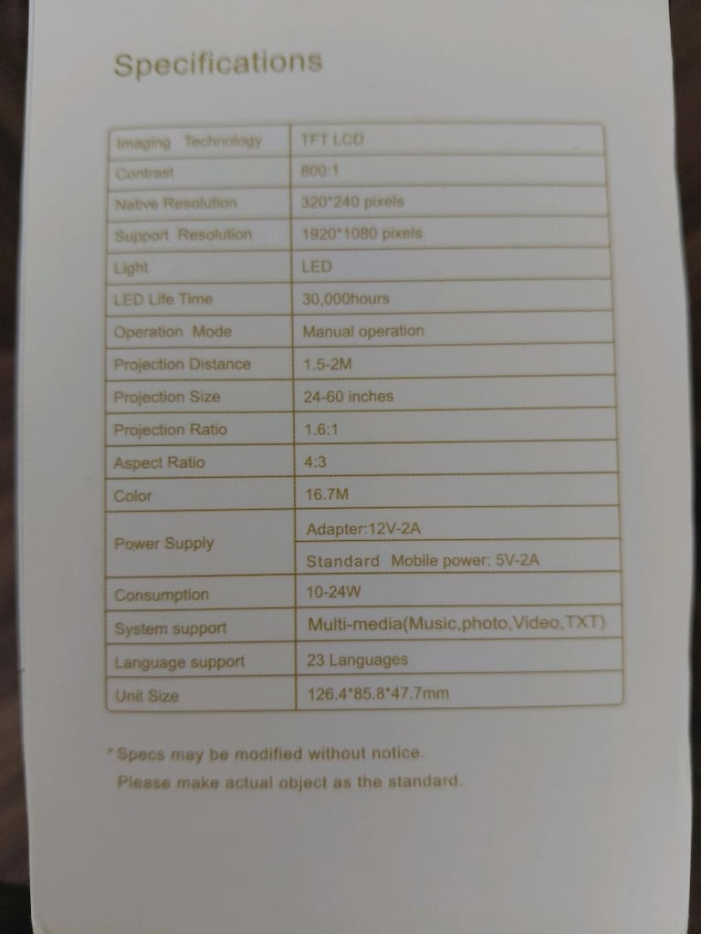 Beyaz LED Projeksiyon Cihazı - 4