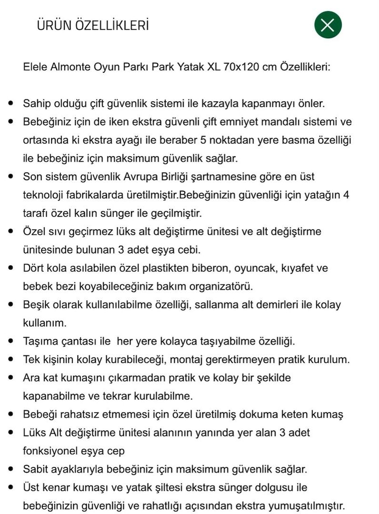 Elele baby park yatak - 9