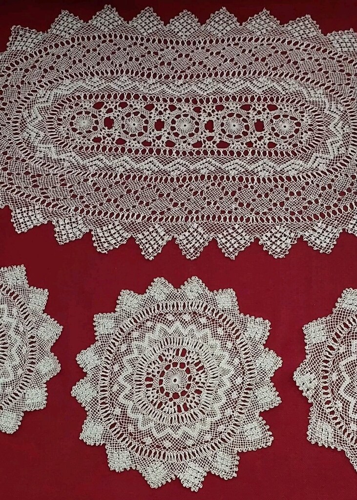 dantel iğne oyası 3 adet - 2