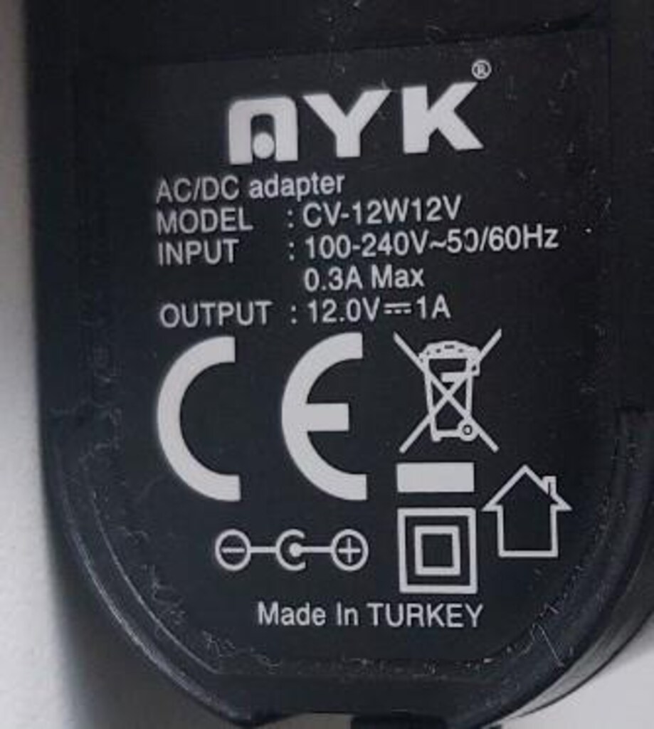 AYK AC-DC Model CV-12W12V (12.0V-1A) Adaptor Satılık.[257] - 3
