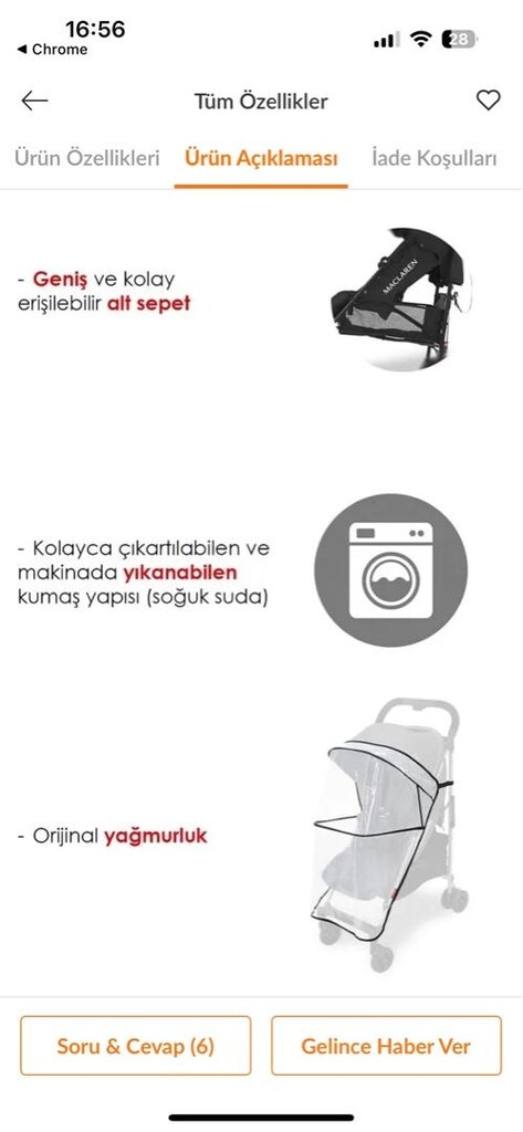 Maclaren quest arc baston bebek arabası - 8
