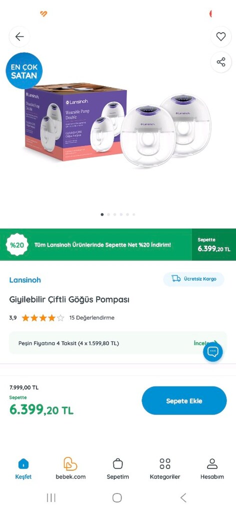 LENSİNOH kablosuz süt sağma mak 2li kablo askı ve yedek göğüs uçlarıyl - 6