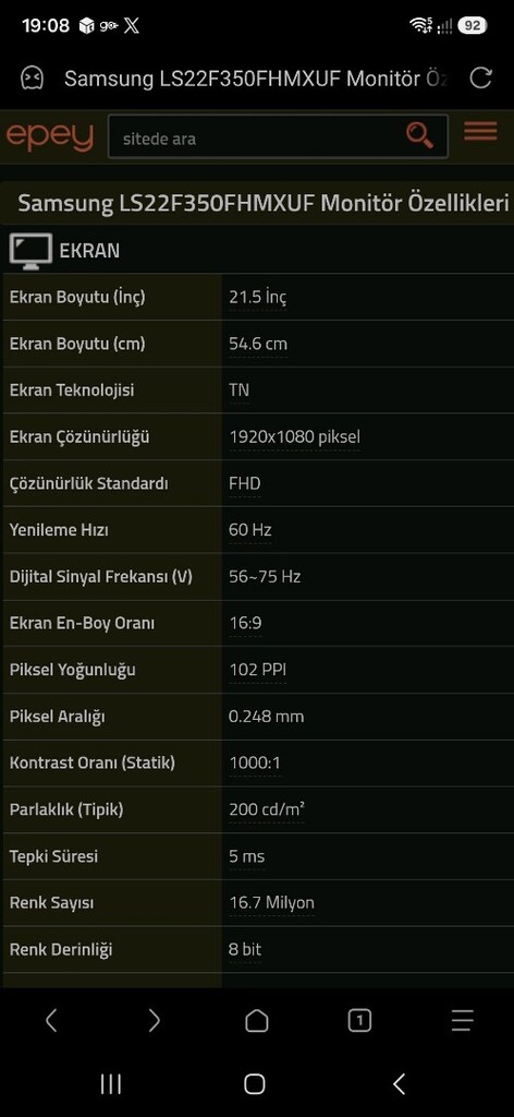 Samsung Full HD temiz monitör - 4
