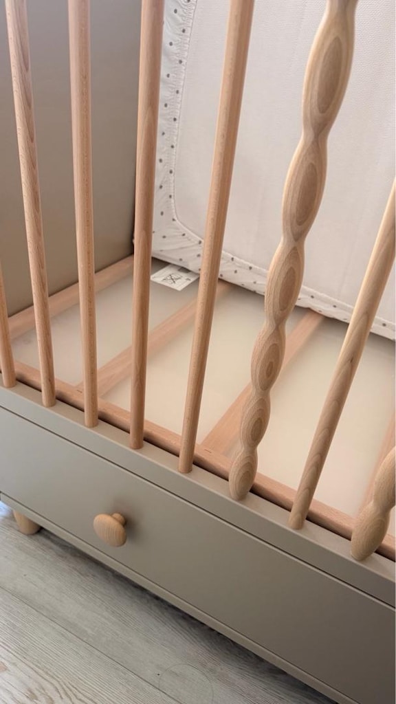 IKEA MYLLRA Bebek Karyolası | Bej | Şilte ve Ek Aksesuar Dahil - 6