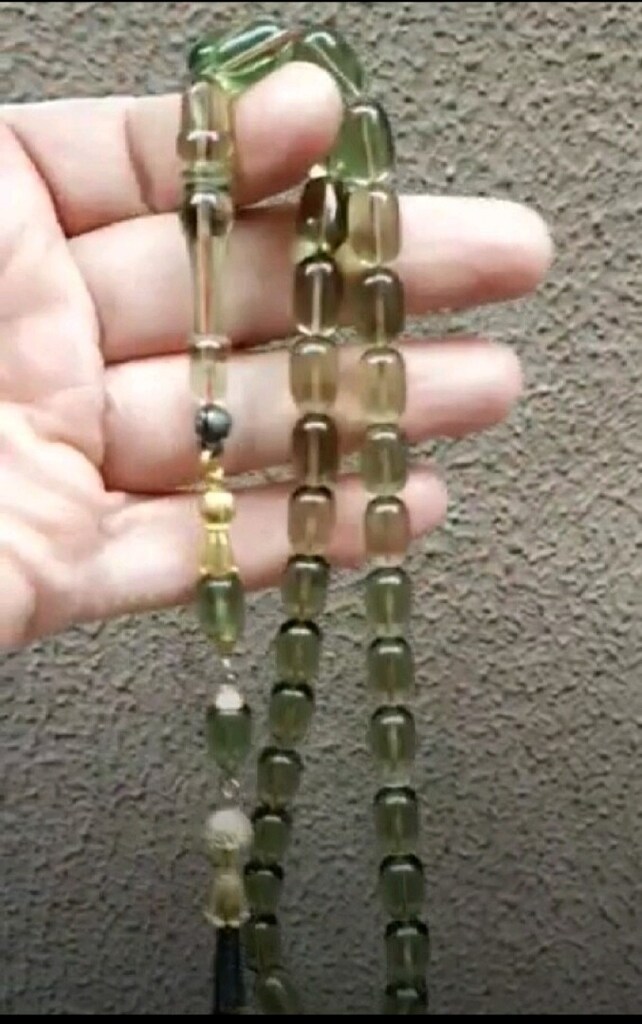 TESBİH ÖLÇÜ: 8X12 MM MURAT AKBULUT USTA ATÖLYESİNDEN UÇAK CAMI TESBİH* - 7