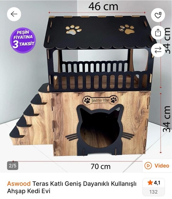 Teraslı Kedi Evi