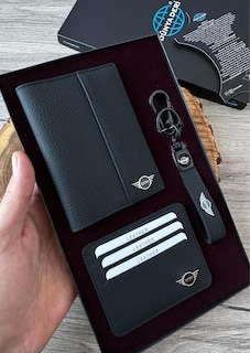 Mini Cooper Deri Ruhsat Kabı Cüzdanı, Anahtarlık Kredi Kartlık Üretimi - 6