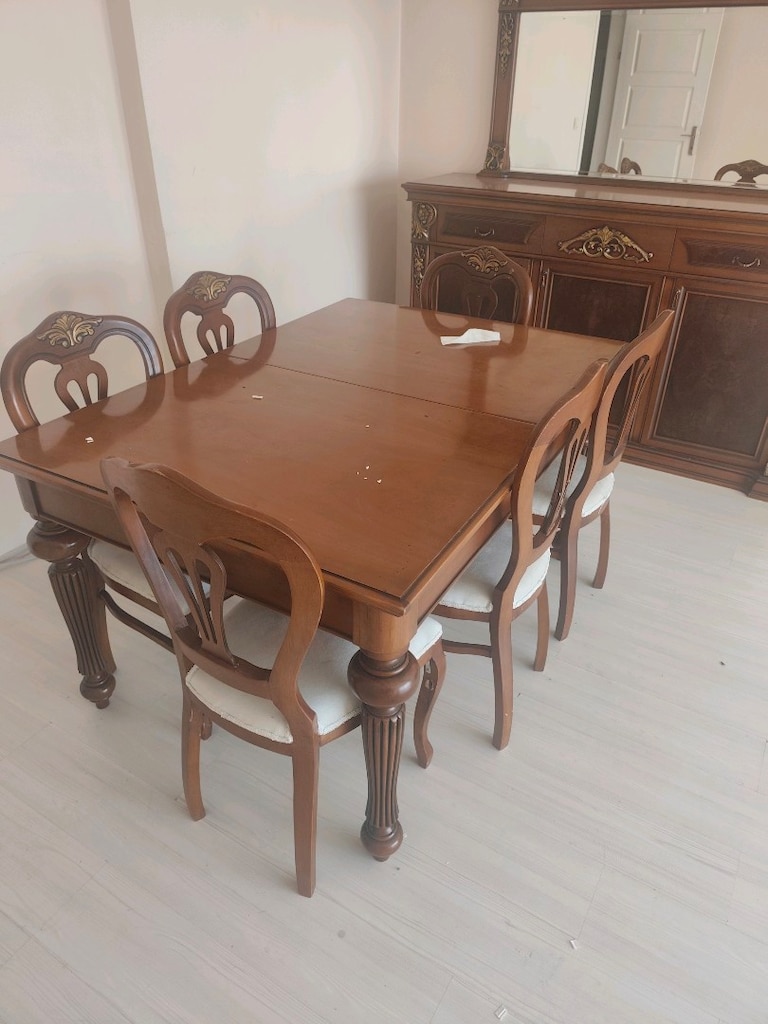 vitrin yemek masası klasik antika - 2