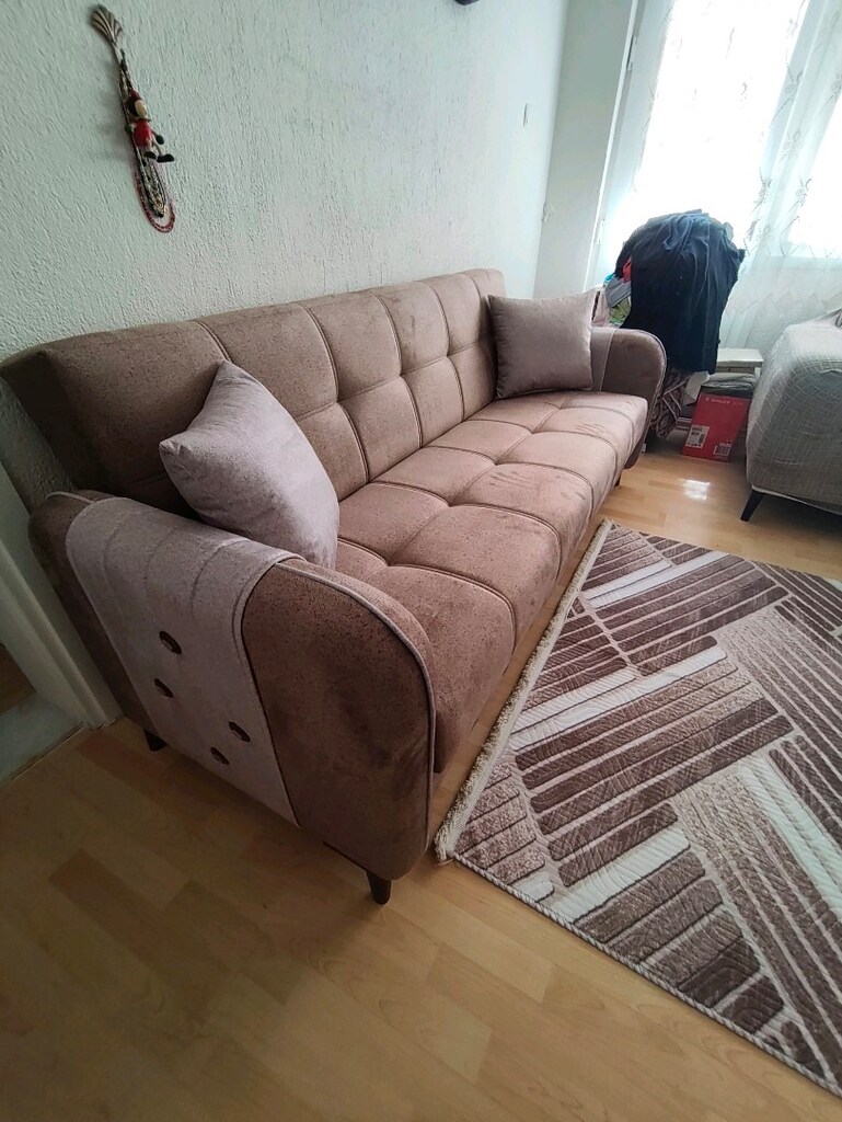 SÜTLÜ KAHVE/KREM LÜKS PEDLİ KOL PROFİL ÇEKYAT - 6