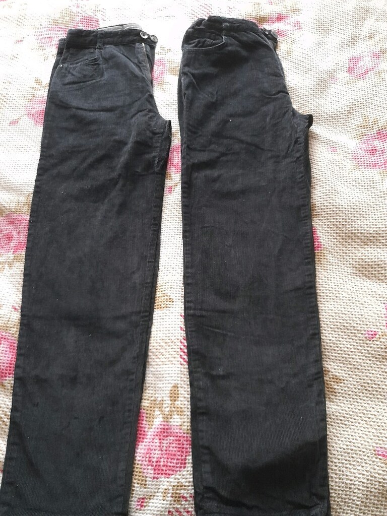 kadife siyah pantalon - 5