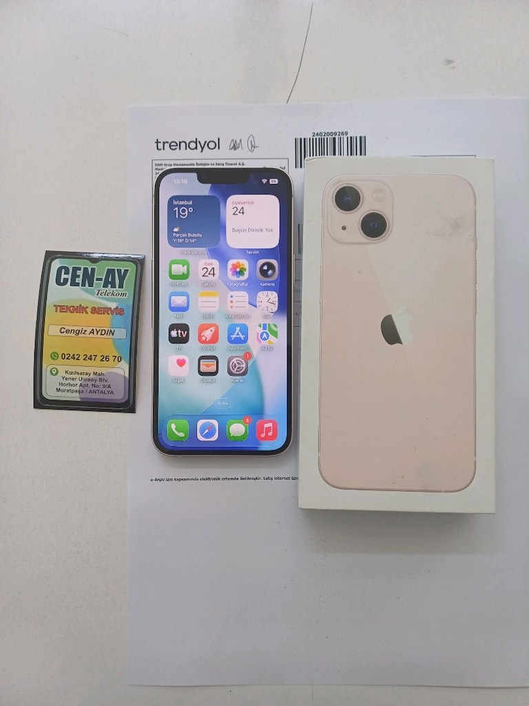 İPHONE 13 128GB HATASIZ PEMBE DEGİŞENSİZ - 3