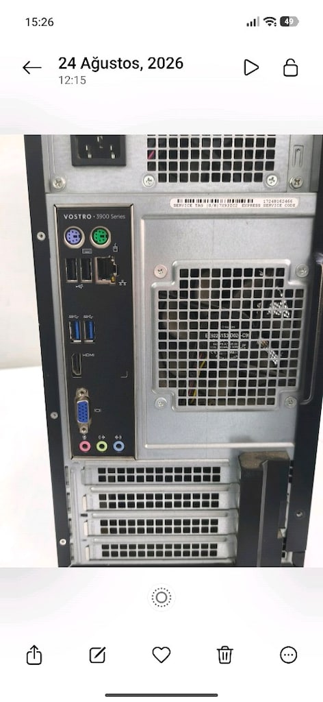 DELL VOSTRO 3900 SERİSİ – İ3 4. NESİL – 8 GB RAM – 120 GB SSD - 2
