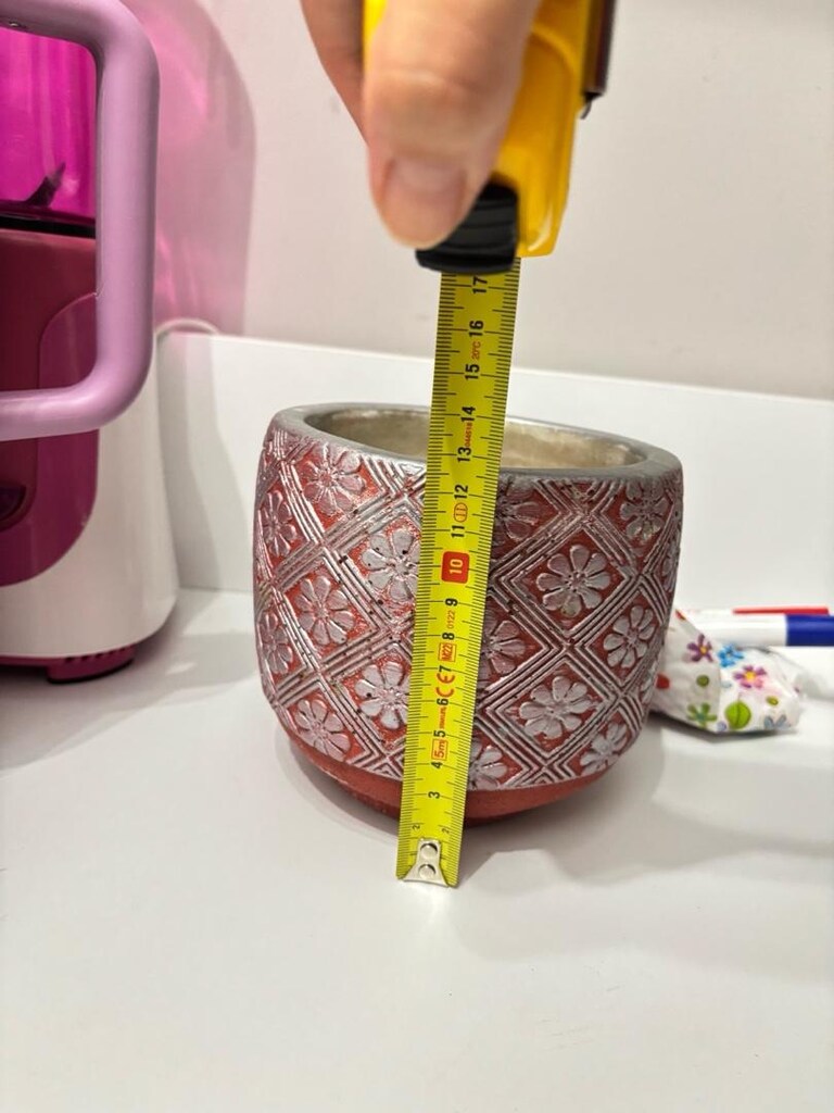 kırmızı beton saksı - 3