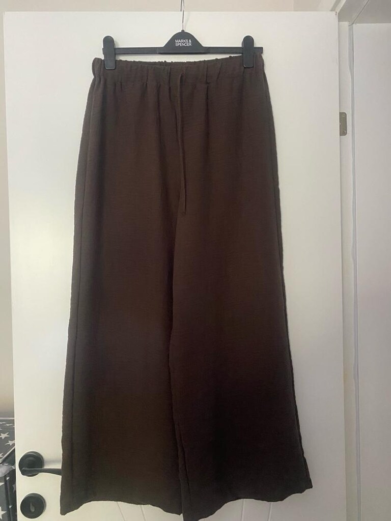 kahverengi geniş pantolon L beden - 2