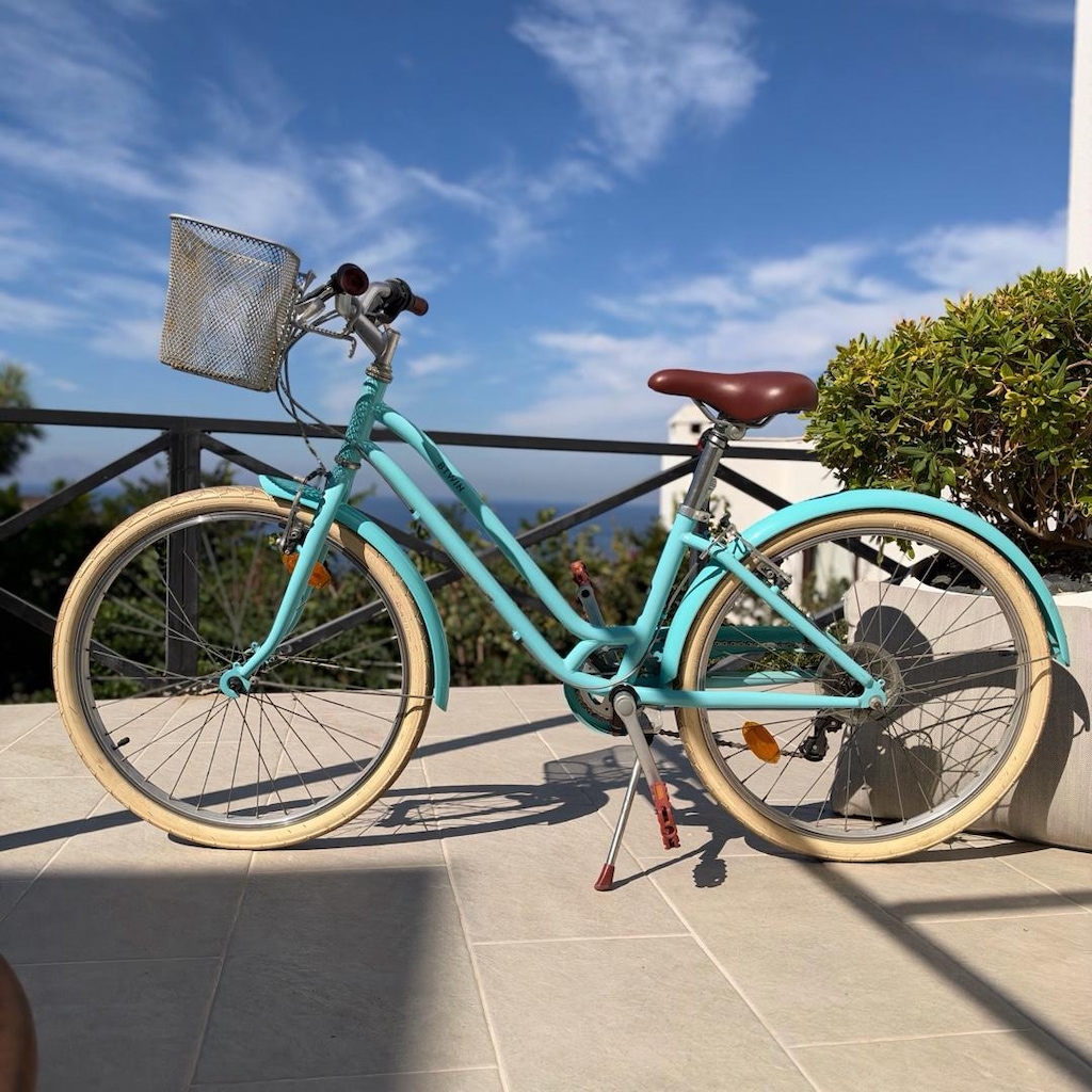 Decathlon Btwin 500 24 jant sepetli çocuk şehir bisikleti - 2