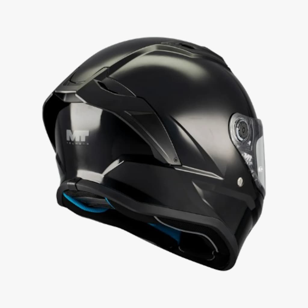 Mt Helmets Stringer 2 Pure A1 Parlak Siyah Motosiklet Kaskı - 3