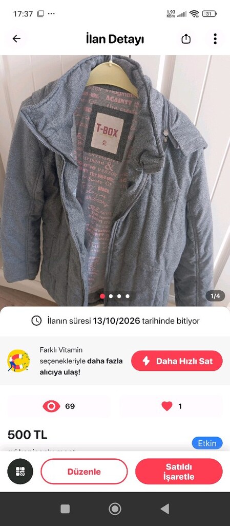 XL bayan kalın kışlık montT boxmarka - 4