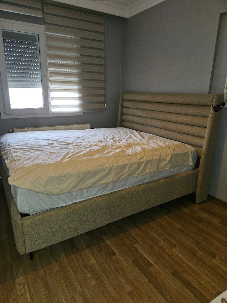 weltew mobilya çift kişilik bazali karyola,yatak ve komidin - 4
