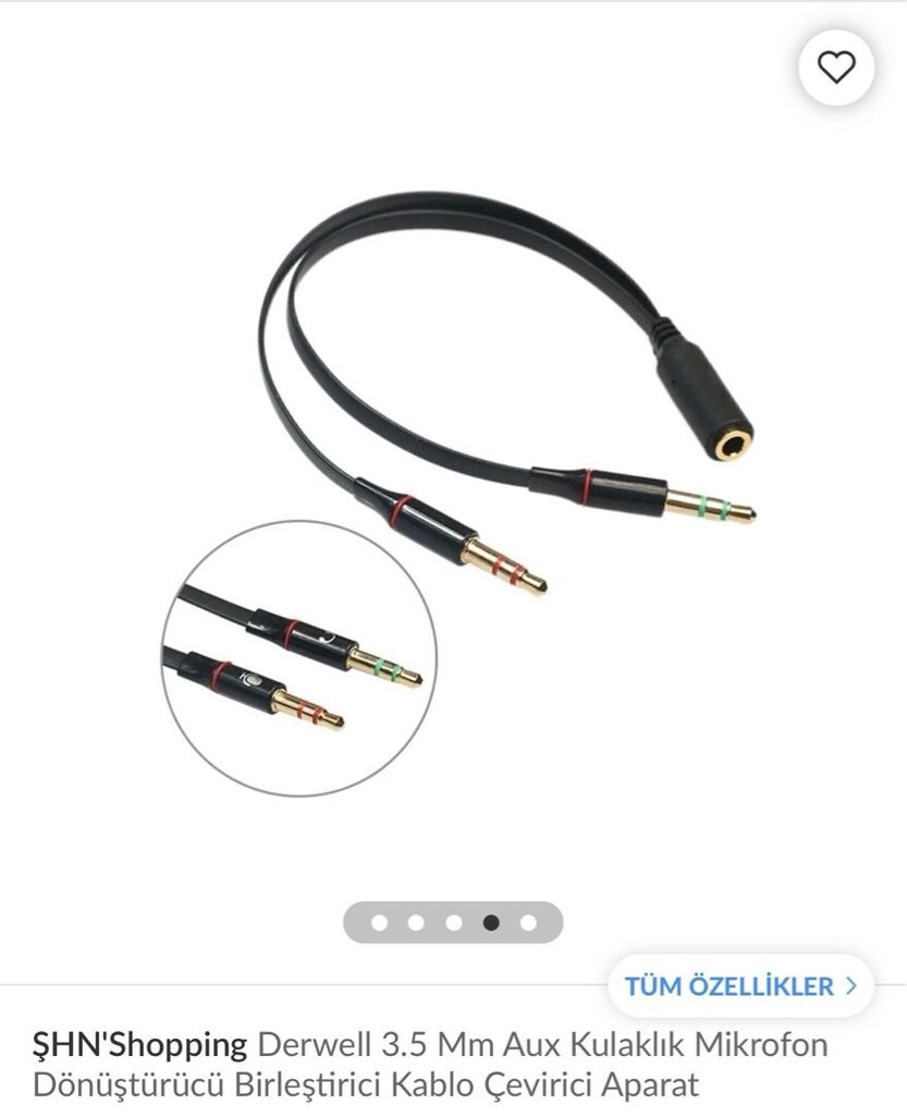 mikrofon ve ses ayırıcısı sadece 70 tl - 2