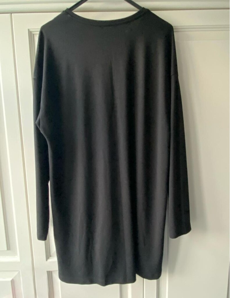 Siyah Leopar Desenli Uzun Kollu Tunik - 3 XL Beden - 3