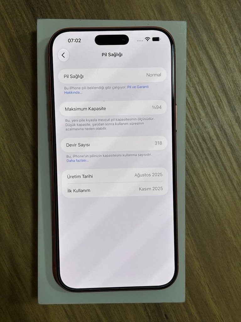 İPHONE 17 PRO MAX 256 GB PİL SAĞLIĞI 94 YD KAPALI - 8