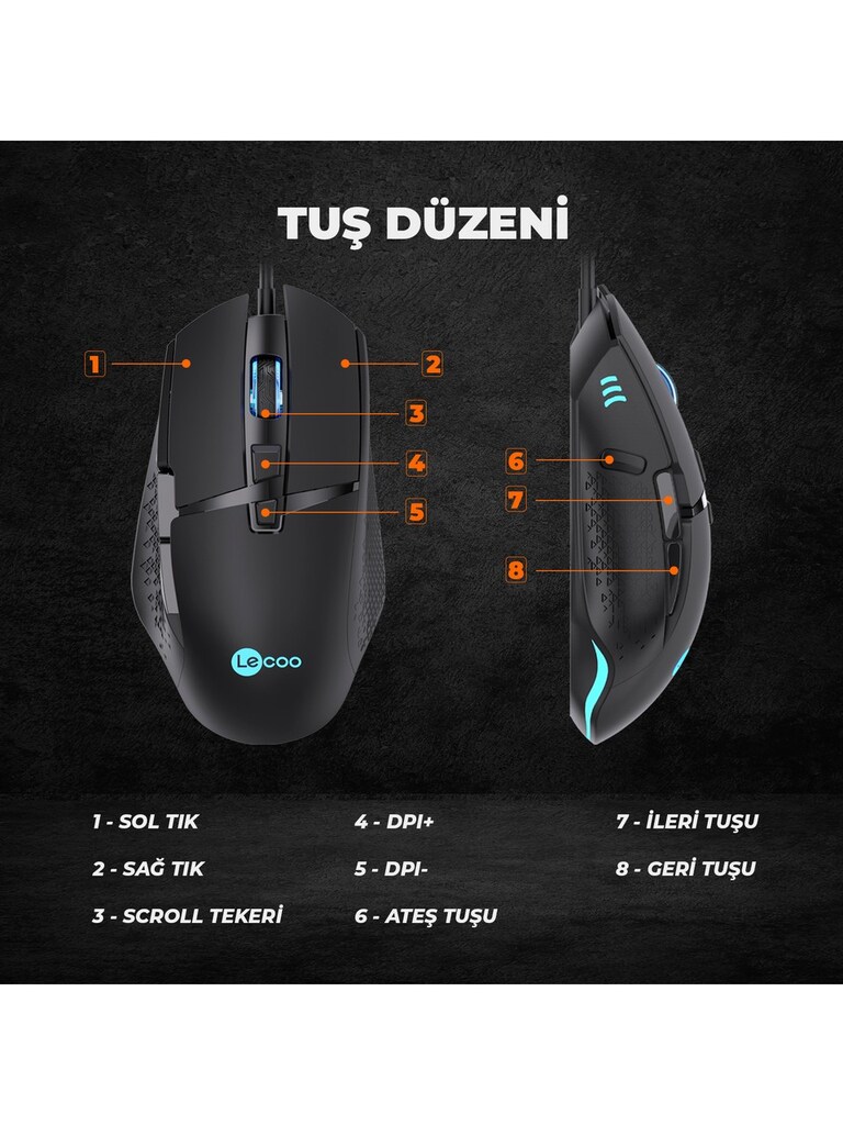 LENOVO OYUNCU MOUSE - SIFIR KUTUSUNDA - 4 ADET VAR - 4