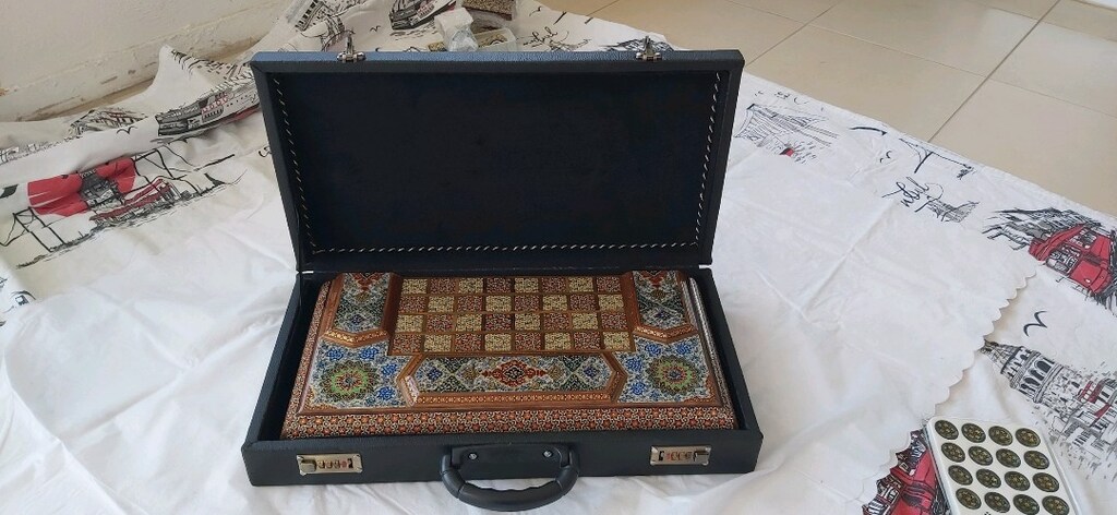 iran el yapımı Kakmalı tavla tahtası - 9