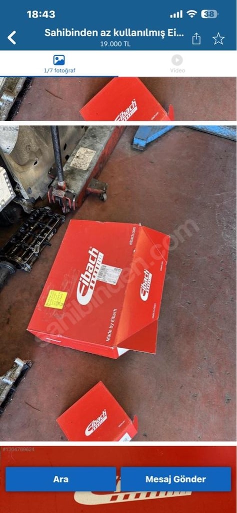 Sadece 1 ay kullanıldı Orjinal eibach 3cm prokit spor yay - 6