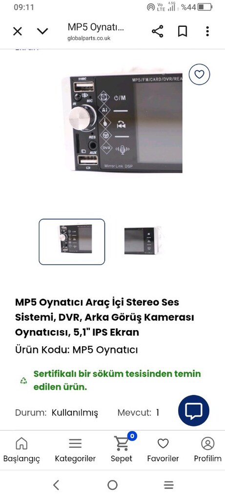 ARAÇ MP5 PLAYER STEREO SES SİSTEMİ AUX 2 USB GERİ GÖRÜŞ KAMERASI - 8