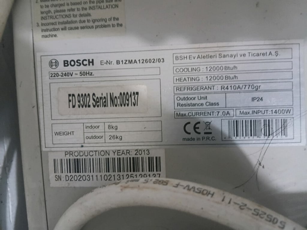 Bosh Klima 1200BTU - 3