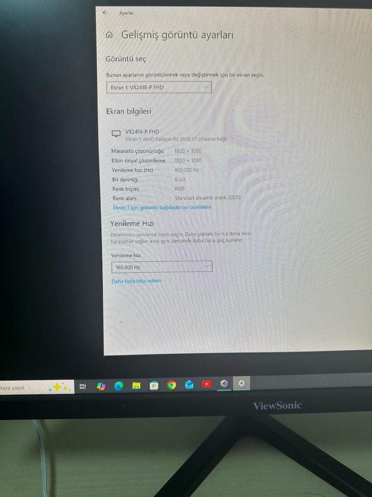 Viewsonic 23.8" VX2418-P-MHD 165Hz 1ms HDMI Dp Va Fhd Adaptive Sync Ga - 2