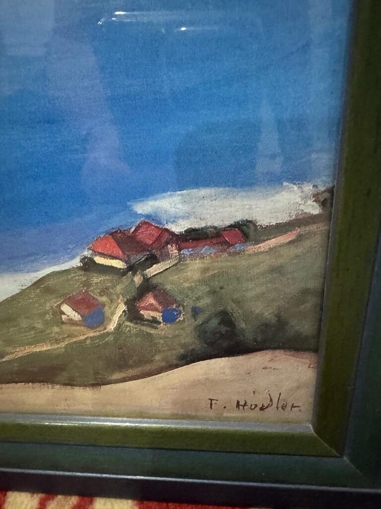Deniz ve kıyı manzarası temalı, alt köşesinde İsviçreli Ünlü Ressam - 3