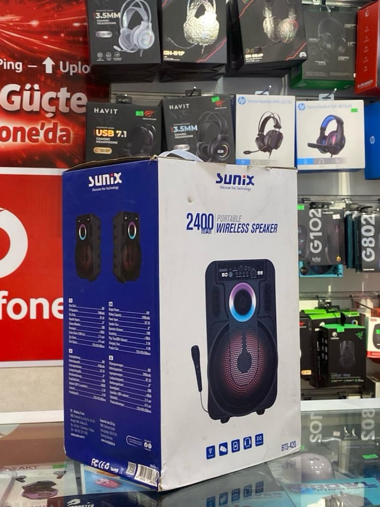 SUNIX BTS-420 8W BLUETOOTH HOPARLÖR | RGB IŞIKLI & MİKROFONLU! - 3